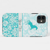 Coques Case-Mate iPhone Cheval turquoise (Dos (Horizontal))