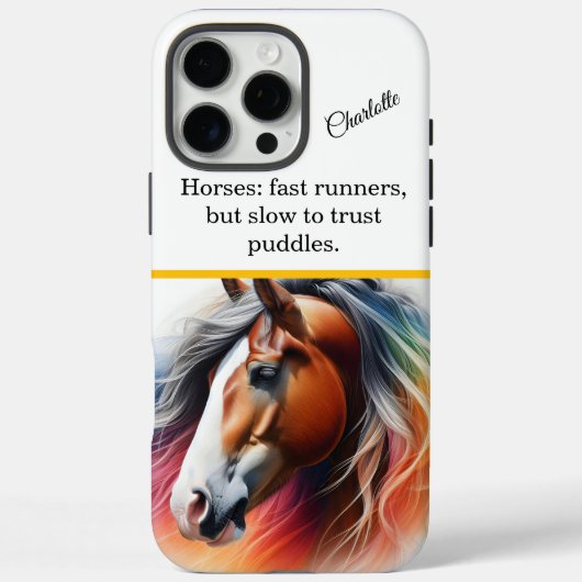 Coques Case-Mate iPhone Cheval vibrant à crinière - Art IA (Verso)