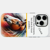 Coques Case-Mate iPhone Cheval vibrant à crinière - Art IA (Verso (horizontal))