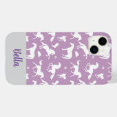 Coques Case-Mate iPhone Cheval Violet Motif Rider Nom personnalisé (Verso (horizontal))