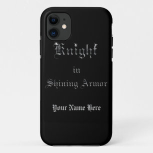 Case-Mate iPhone Case Chevalier en texte brillant de regard d'argent