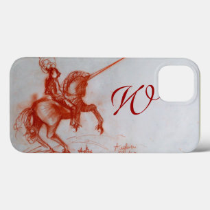 Etui iPhone 13 CHEVALIER FLORENTINE SUR HORSEBACK Sepia Monogramm