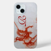 Coques Case-Mate iPhone CHEVALIER FLORENTINE SUR HORSEBACK Sepia Monogramm (Verso)