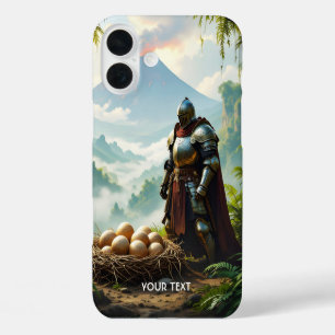 Coques iPhone 16 Plus Chevalier Mignon de Fantaisie Gardant des Œufs