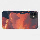 Coques Case-Mate iPhone Chevalier noir de flamme (Dos (Horizontal))