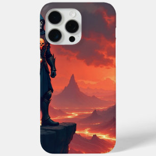 Coque iPhone 15 Pro Max Chevalier noir de flamme