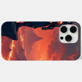 Coques Case-Mate iPhone Chevalier noir de flamme (Verso (horizontal))
