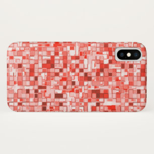 Case-Mate iPhone Case Chevauchement de mini-carrés, tons de rouge ou de 