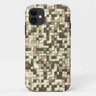 Case-Mate iPhone Case Chevauchement de petits carrés dans les tons marro
