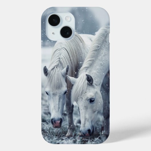 Coques Case-Mate iPhone Chevaux blancs (Verso)