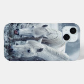 Coques Case-Mate iPhone Chevaux blancs (Verso (horizontal))