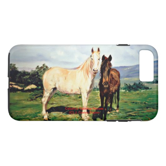 Coques Case-Mate iPhone Chevaux/Cabalos/Horses (Dos (Horizontal))