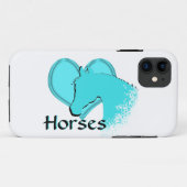 Coques Case-Mate iPhone Chevaux cardiaques III (aqua) (Dos (Horizontal))
