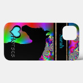 Coques Case-Mate iPhone Chevaux cardiaques III personnalisable (fractal 50 (Verso (horizontal))