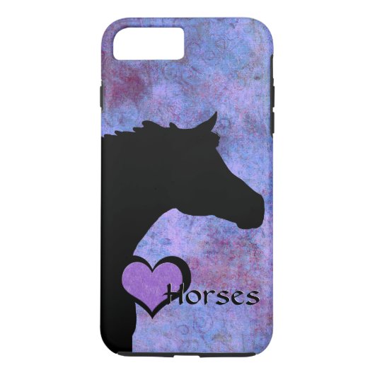 Coques Case-Mate iPhone Chevaux cardiaques IV (violet/bleu) (Dos)