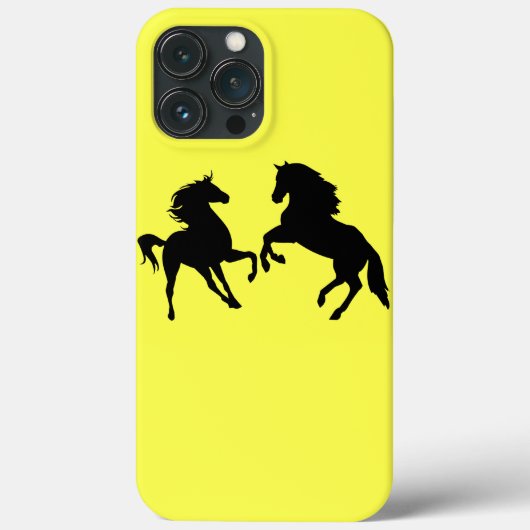 Coques Case-Mate iPhone Chevaux Couple Choisir les couleurs - Jaune (Verso)
