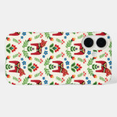 Coques Case-Mate iPhone Chevaux Dala Suédois Rouges (Verso (horizontal))