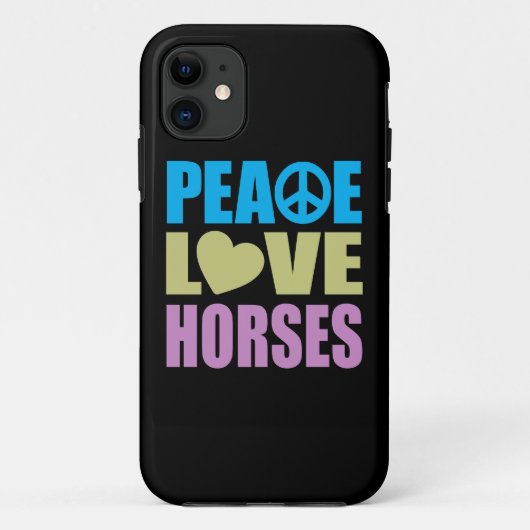 Coques Case-Mate iPhone Chevaux d'amour de paix (Dos)