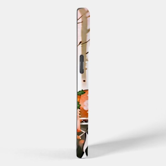 Coques Case-Mate iPhone Chevaux dans une forêt rouge Nom personnalisé (Verso / Droite)