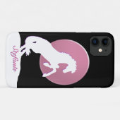 Coques Case-Mate iPhone Chevaux de Coeur Blanc V (lune rose) (Dos (Horizontal))