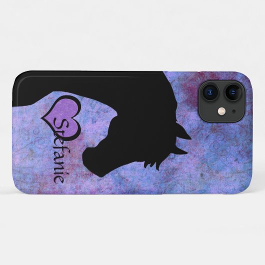 Coques Case-Mate iPhone Chevaux de coeur II (violet) (Dos (Horizontal))