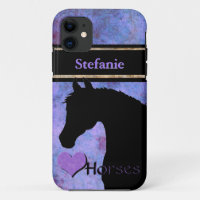 Chevaux de coeur III (violet/bleu)
