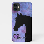 Coques Case-Mate iPhone Chevaux de coeur III (violet/bleu) (Dos)