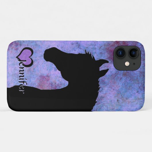 Coques Case-Mate iPhone Chevaux de coeur III (violet/bleu) (Dos (Horizontal))