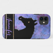 Coques Case-Mate iPhone Chevaux de coeur III (violet/bleu) (Dos (Horizontal))