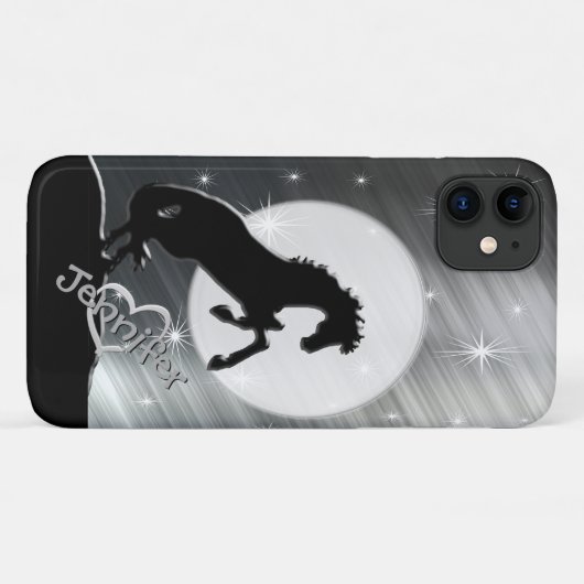 Coques Case-Mate iPhone Chevaux de coeur V (lignes argent) (Dos (Horizontal))