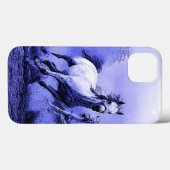 Coques Case-Mate iPhone Chevaux de course et Lune Bleue (Verso (horizontal))