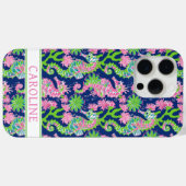 Coques Case-Mate iPhone Chevaux de mer à l'aquarelle Monogrammés  (Verso (horizontal))