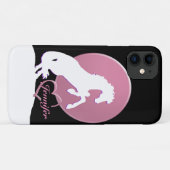 Coques Case-Mate iPhone Chevaux du Coeur Blanc V (rose) (Dos (Horizontal))