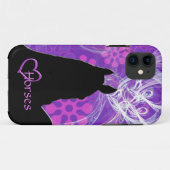 Coques Case-Mate iPhone Chevaux du Coeur I (Fleurs violettes) (Dos (Horizontal))