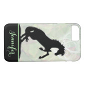 Coques Case-Mate iPhone Chevaux du Coeur V (verdoyant fractal) (Dos (Horizontal))