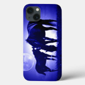 Coques Case-Mate iPhone Chevaux et nuit bleue (Verso)