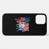Coques Case-Mate iPhone Chevaux États-Unis Drapeau américain Cheval (Verso (horizontal))