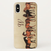 Coques Case-Mate iPhone CHEVAUX / MARES ET FOLS Monogramme (Dos)