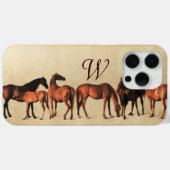 Coques Case-Mate iPhone CHEVAUX / MARES ET FOLS Monogramme (Verso (horizontal))