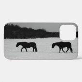Coques Case-Mate iPhone Chevaux Sur Iphcna Neige (Verso (horizontal))