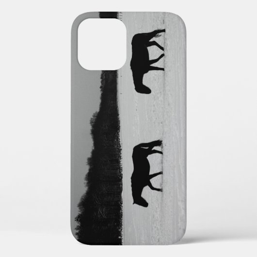 Coques Case-Mate iPhone Chevaux Sur Iphcna Neige (Verso)