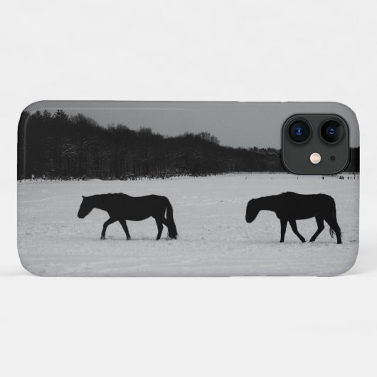 Coques Case-Mate iPhone Chevaux Sur Iphcna Neige (Dos (Horizontal))