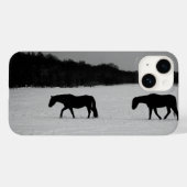 Coques Case-Mate iPhone Chevaux sur la neige iphcnm (Verso (horizontal))