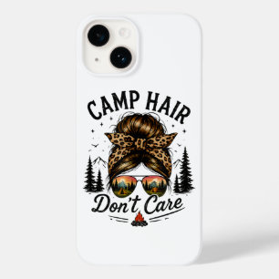 Coque Pour iPhone 14 Cheveux de camping, on s'en fiche, chignon désordo