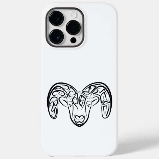 Coques Case-Mate iPhone Chèvre tribale noire et blanche / Mouton (Verso)