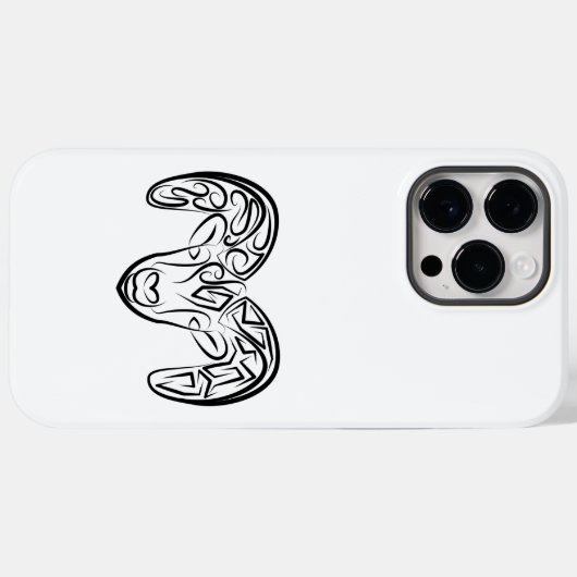 Coques Case-Mate iPhone Chèvre tribale noire et blanche / Mouton (Verso (horizontal))
