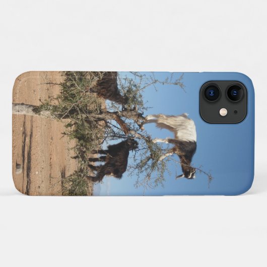 Coques Case-Mate iPhone Chèvres amusantes dans un arbre (Dos (Horizontal))