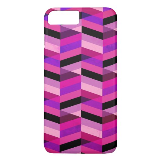 Coques Case-Mate iPhone Chevron Abstrait/Herringbone | Purples et violets (Dos)