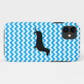 Coques Case-Mate iPhone Chevron Bébé Bleu Avec Coque-Mate Dachshund iPhone (Dos (Horizontal))