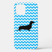Coques Case-Mate iPhone Chevron Bébé Bleu Avec Coque-Mate Dachshund iPhone (Verso)